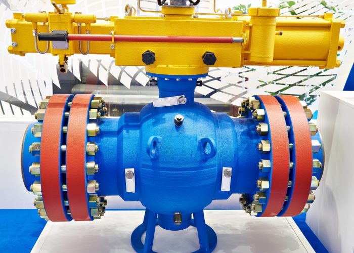 Ball valve for oil and gas industry at the exhibition